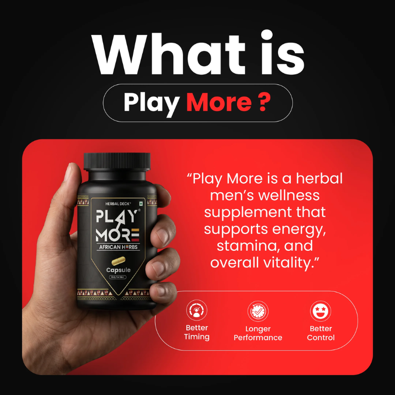 Play More Capsules – Natural Energy & Stamina Support